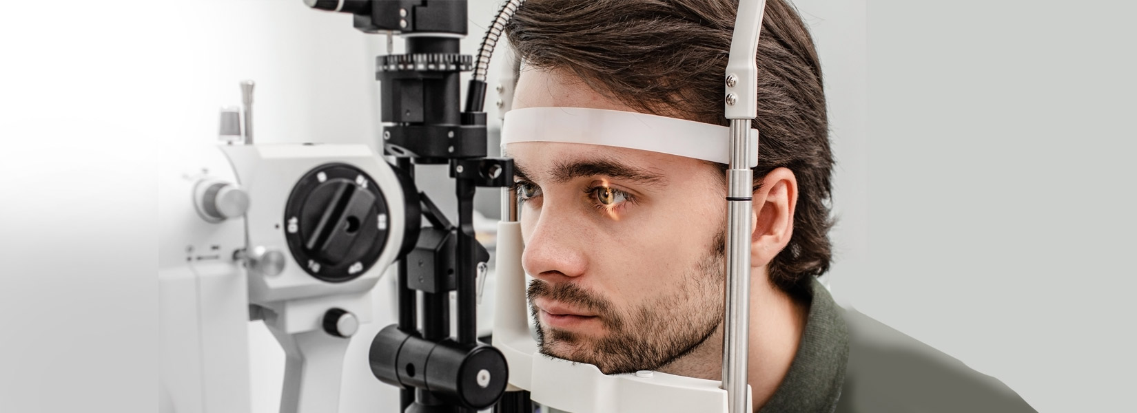 young man during eye exam in West Chester